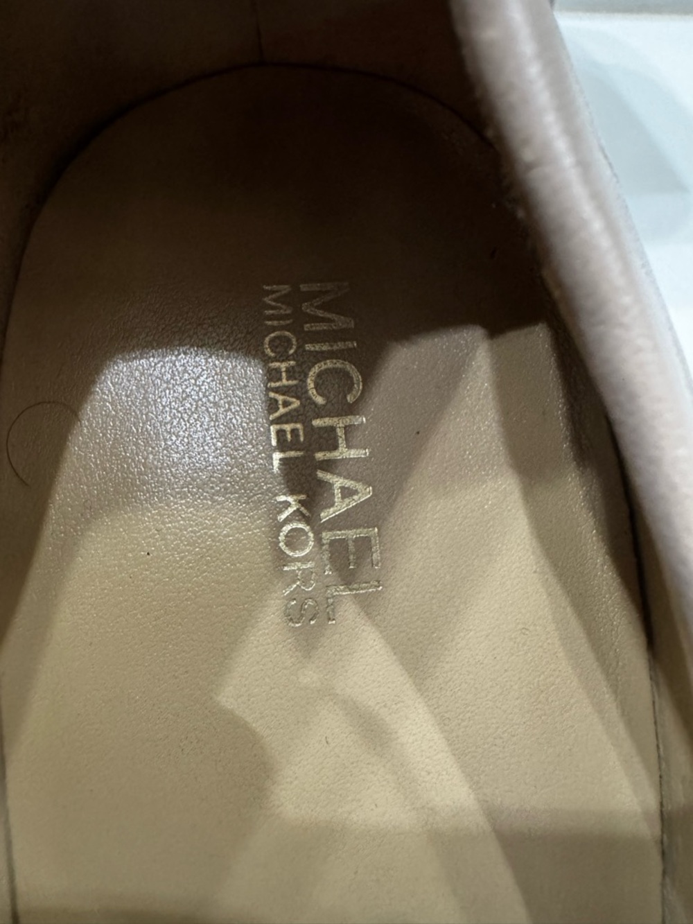 Michael Kors Taupe Leather Pointed-Toe Pumps - Picture 3 of 7